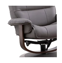Parker Living Knight - Haze Manual Reclining Swivel Chair and Ottoman
