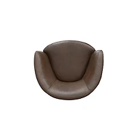 Parker Living Vintage Brown 100% Italian Leather Swivel Club Chair