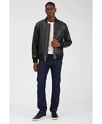 Bagatelle Homme Men's Genuine Leather Bomber Jacket