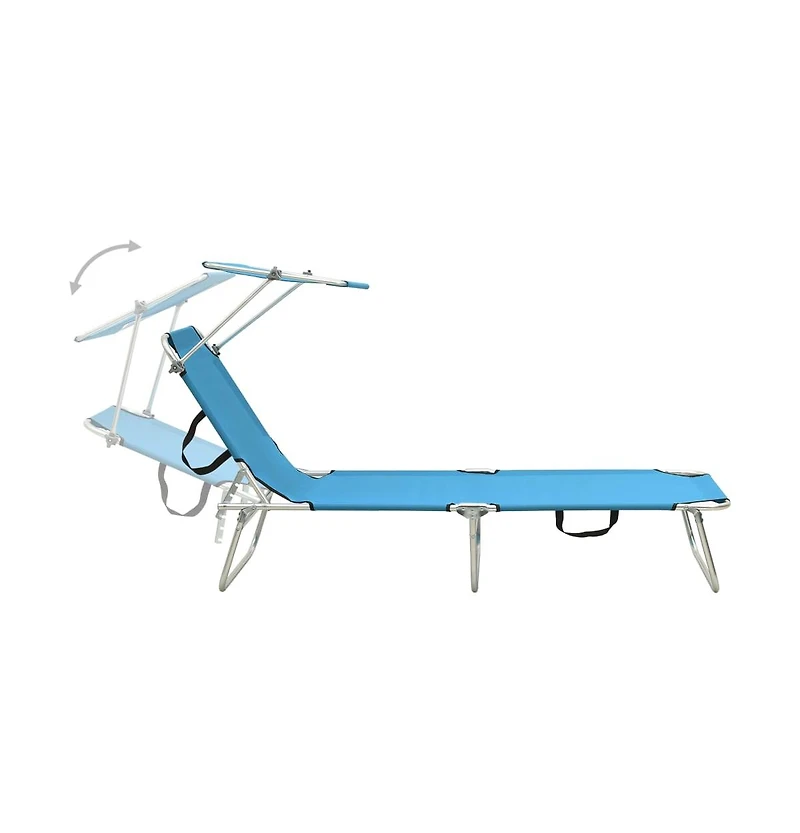 Sun Lounger Blue Aluminum frame, 600D polyester fabric Standard