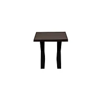 Porter Designs Manzanita Live Edge Solid Sheesham Wood End Table, Gray