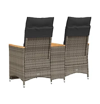 Reclining Garden Sofa Grey