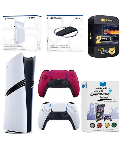 Sony PlayStation 5 Pro Digital Bundle with Disc Drive, Extra Controller, Vertical Stand
