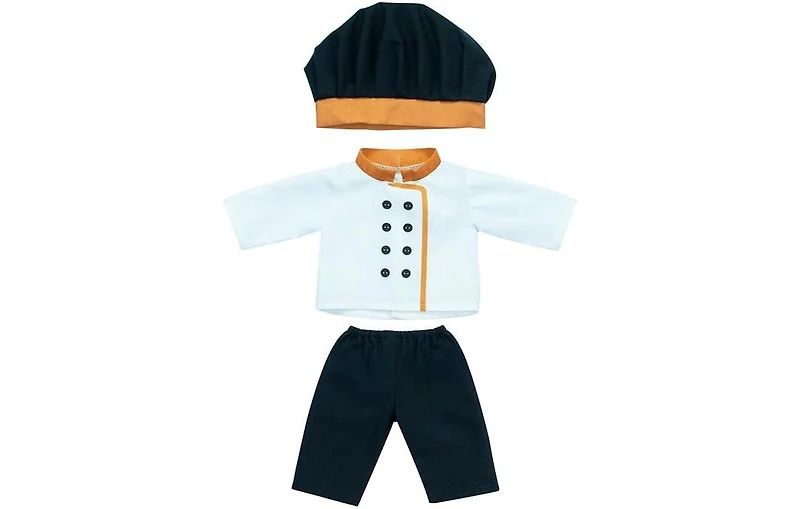 Miniland Careers Collection - Chef Doll Outfit with Double Breased Jacket, Pants and Hat for 15" Baby Dolls