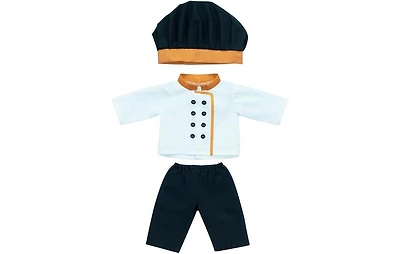 Miniland Careers Collection - Chef Doll Outfit with Double Breased Jacket, Pants and Hat for 15" Baby Dolls
