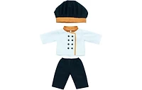 Miniland Careers Collection - Chef Doll Outfit with Double Breased Jacket, Pants and Hat for 15" Baby Dolls