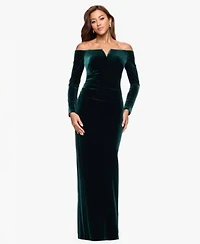 Xscape Velvet Off The Shoulder Gown 2p 18