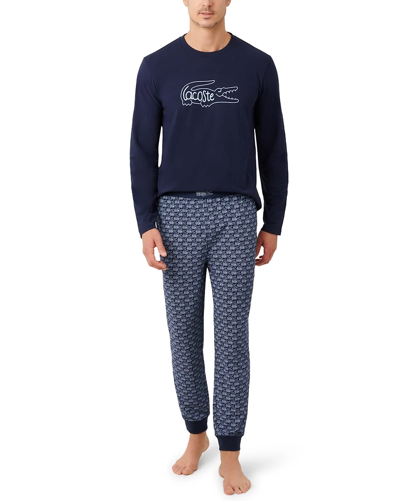 Lacoste Men's 2-Piece Jersey Pajama Set