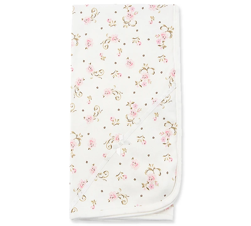 Little Me Baby Girls Sweet Vintage Rose Print Blanket