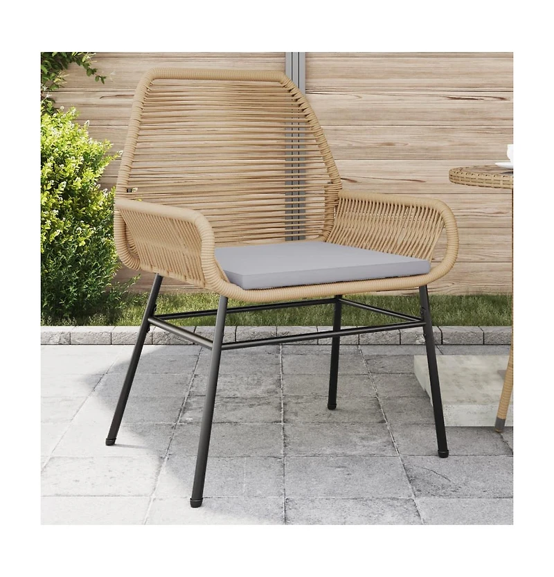Garden Chair Brown Pe rattan Uv-resistant materials Garden Chair