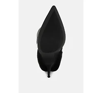 Basso Party Diamante Studded Stiletto Boots Women