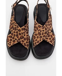 Prologue Shoes Lungo Cross Strap Wedge Sandal (Women)