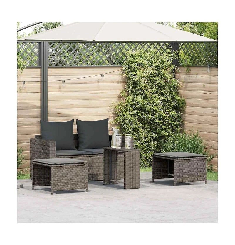 Garden Sofa Set Grey, Dark Grey