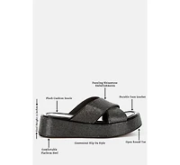 London Rag Adena Rhinestone Embellished Flatforms Women