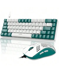 60% Rgb Gaming Keyboard And Mouse Combo - Wired Mechanical Keyboard, 68 Keys Tkl Compact Mini Layout, Up To 6400 Dpi, For Pc Gamer