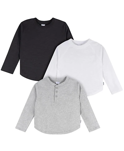 Gerber Toddler Boys' 3-Pack Long Sleeve Shirts