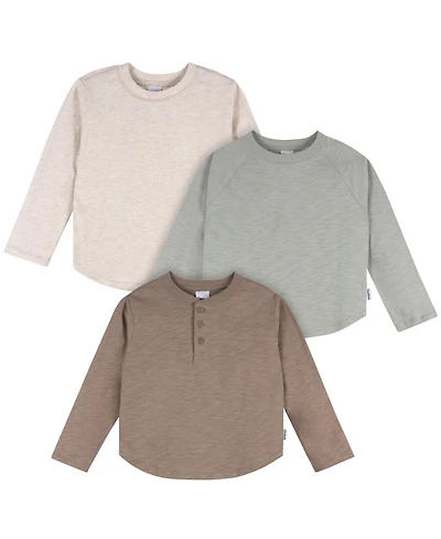 Gerber Toddler Boys' 3-Pack Long Sleeve Shirts