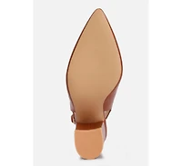 Creidne Block Heel Pointed Toe Sandals Women