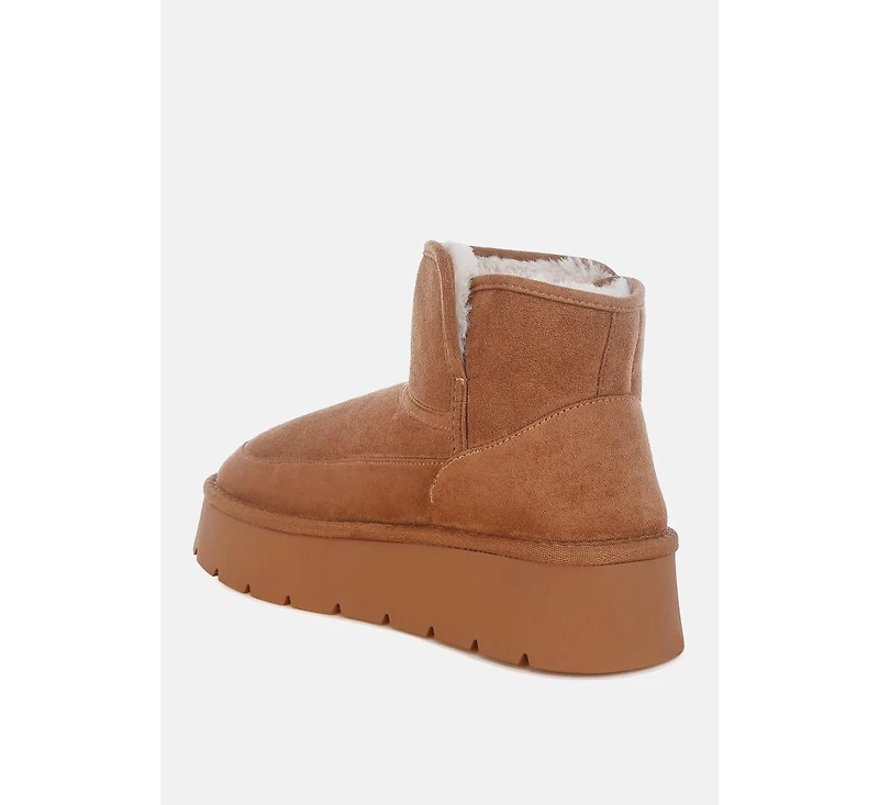 London Rag Chunky Heeled Snow Womens Boot