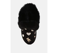 London Rag Zeta Charm Detail Slip On Snow Boots Women