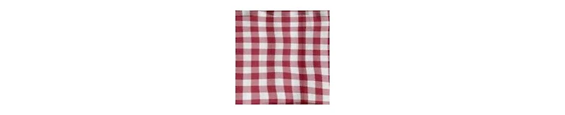 GoodGram Country Accents Burgundy Plaid Buffalo Check Kitchen Curtain Tier & Valance Set