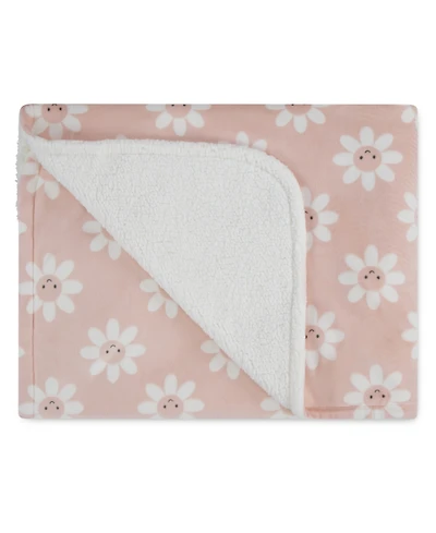 Huggies Baby Girl Daisy Print Plush Blanket