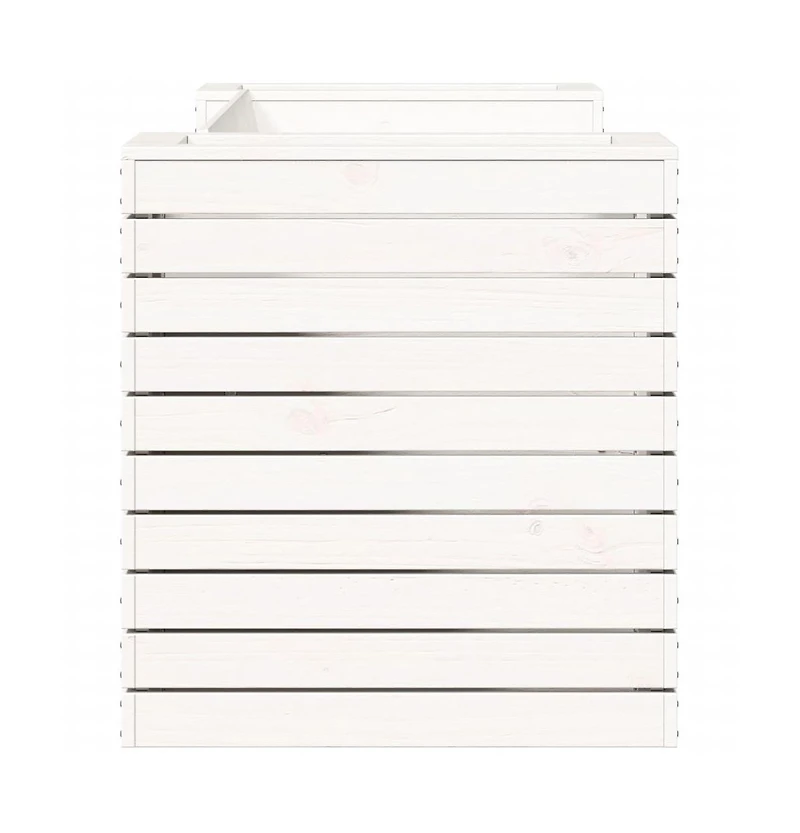 Planter Bench White Solid pine wood Medium Planters