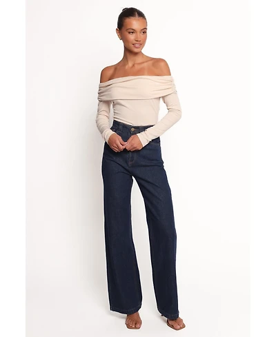 Petal and Pup Thomsie Off Shoulder Knit Top - Ivory