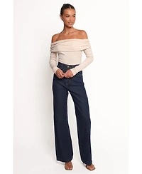 Petal and Pup Thomsie Off Shoulder Knit Top - Ivory