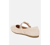 Noyama Charms Embellished Tweed Mary Janes Women