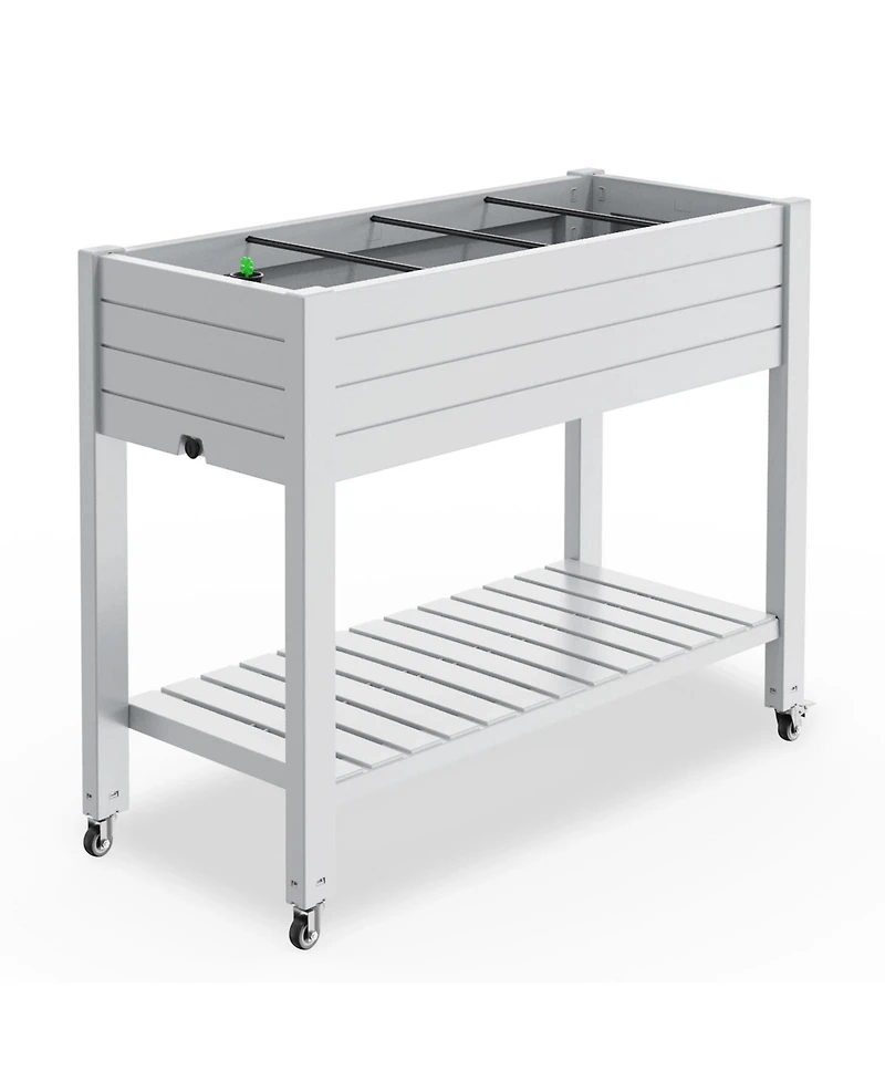 Chic Crate Elevated Resin Garden Bed with Auto-Drain
