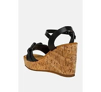 London Rag Emelda Chain Link Detail Wedge Sandals Women