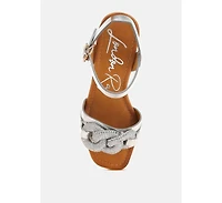 London Rag Emelda Chain Link Detail Wedge Sandals Women