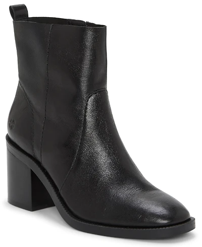 Lucky Brand Women's Alivia Almond Toe Stacked Heel Booties