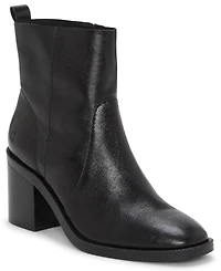 Lucky Brand Women's Alivia Almond Toe Stacked Heel Booties