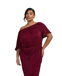 Fashion-szn Curve Plus Plisse Midaxi Dress