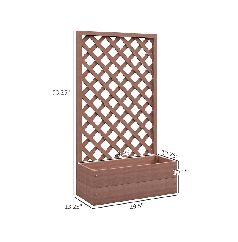 Chic Crate Outsunny Wood Planter Box with Trellis