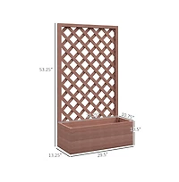 Chic Crate Outsunny Wood Planter Box with Trellis