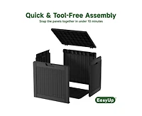 Chic Crate - StormForce Compact 30Gal Deck Box - Waterproof Nano-Resin w/ SecureLatch Pro & SpaceSaver Design - Patio Furniture/Kids Toys Storage