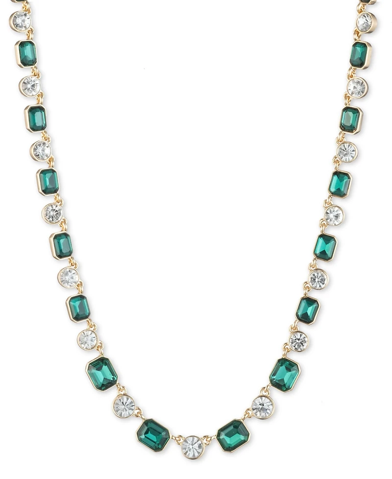 Anne Klein Glass Stones Gold-Tone Single Strand Necklace