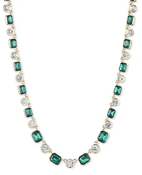 Anne Klein Glass Stones Gold-Tone Single Strand Necklace