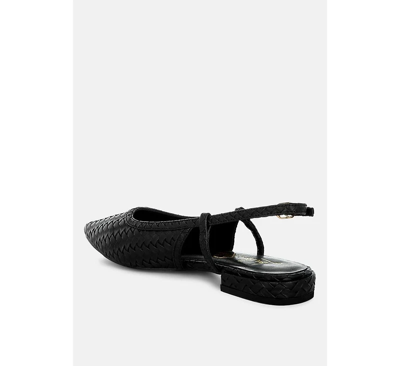 London Rag Womens Kurina Metallic Woven Slingback Sandals