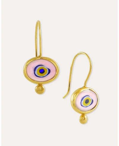 Ottoman Hands Alara Evil Eye Drop Earrings