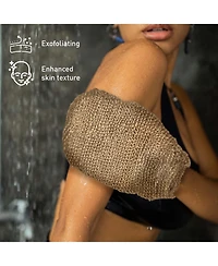Pursonic Lavender & Sea Salt Mist Spray + Sisal Hemp Exfoliating Gloves + Bamboo Bath Body Brush Bundle
