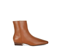 Obita Flared Heel Genuine Leather Boots Women