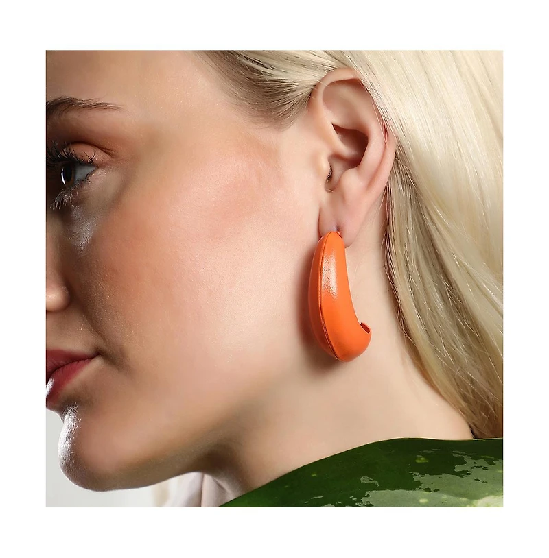 Sohi Women's The Semi-Fold Hoop Earrings