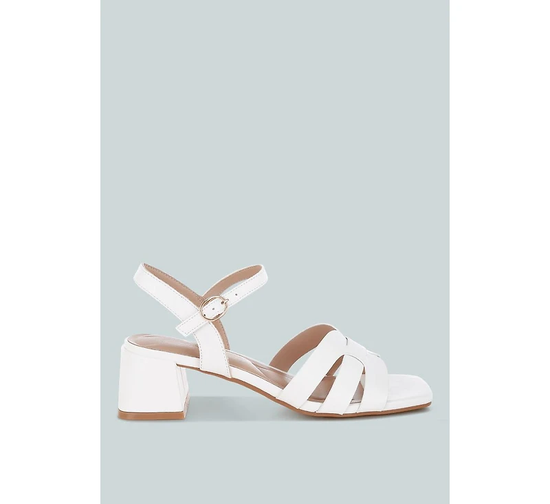 London Rag Eliska Strappy Square Toe Block Heels Women