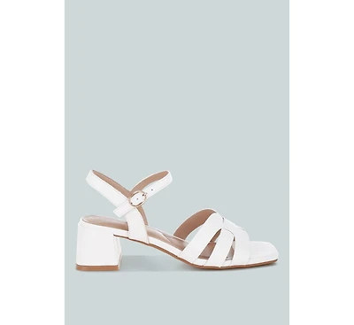 London Rag Eliska Strappy Square Toe Block Heels Women