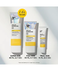 It Cosmetics Hello Sunshine Invisible Face Sunscreen Spf 50- Travel Size