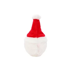 Mighty Small Snowball Santa Hat, Durable Squeaky Dog Toy